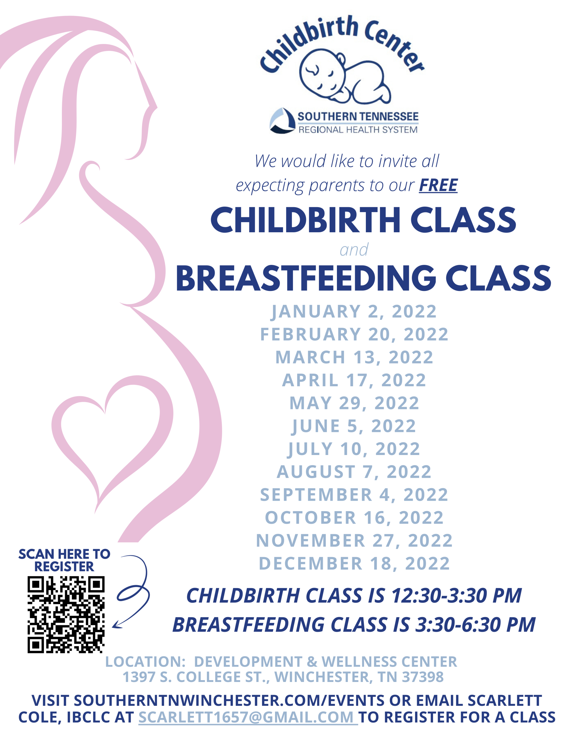 2022 Childbirth & Breastfeeding Classes in Winchester, TN